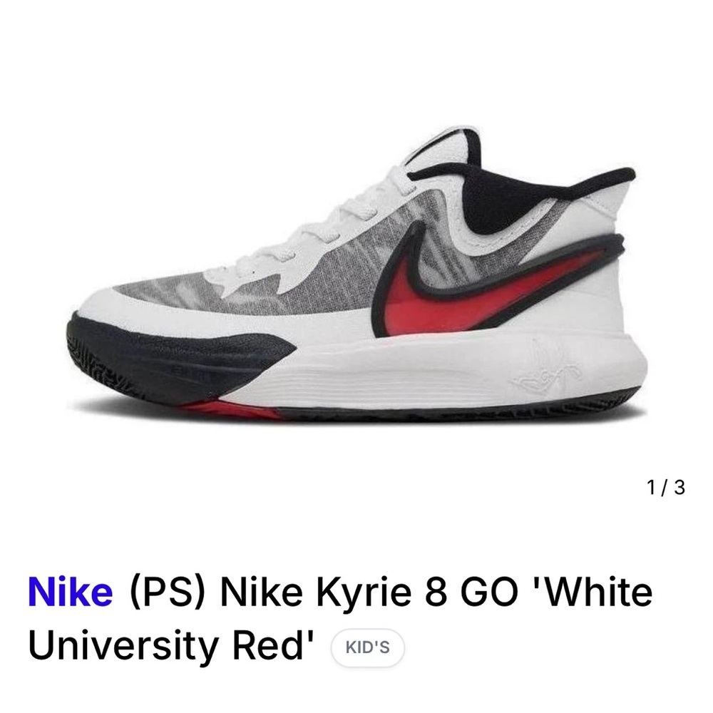Nike Kyrie 8 GO White and University Red Shoes